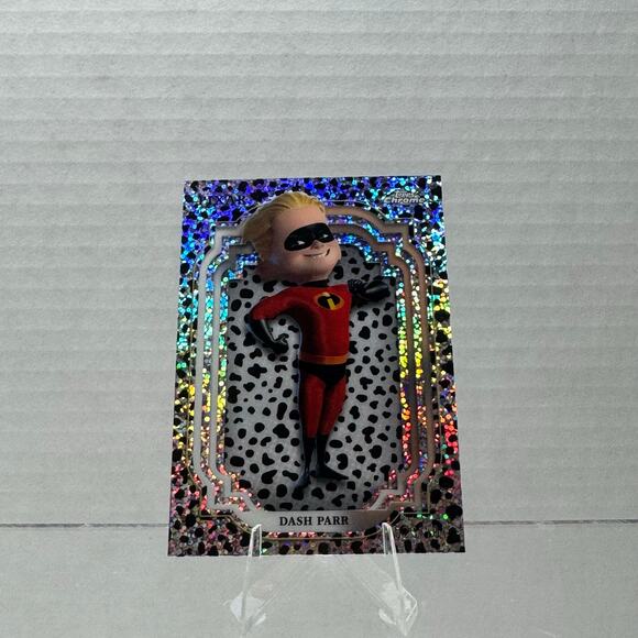 Disney Topps Chrome 2024 Dash Parr Black and White Speckle #97 /101 - Picture 2 of 5